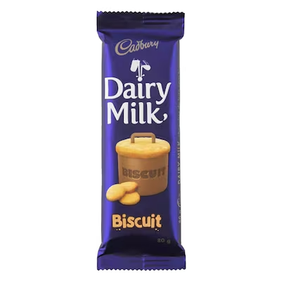 Cadbury Dairy Milk Biscuit Chocolate Bar 80Gx24g