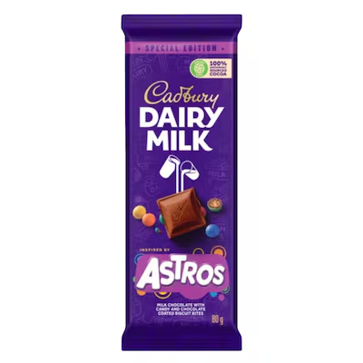 Cadbury Dairy Milk Astros Choc 80Gx12