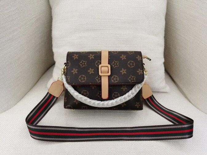 Fashion Women Shoulder Bags Ladies Fashion LV Sling Bag - Brown