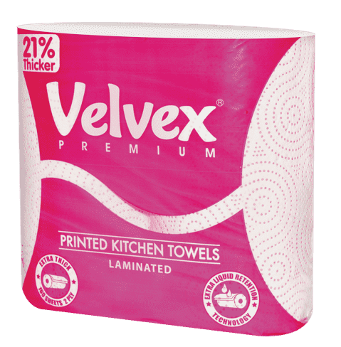 Velvex Premium Kitchen Towel Pink Singles