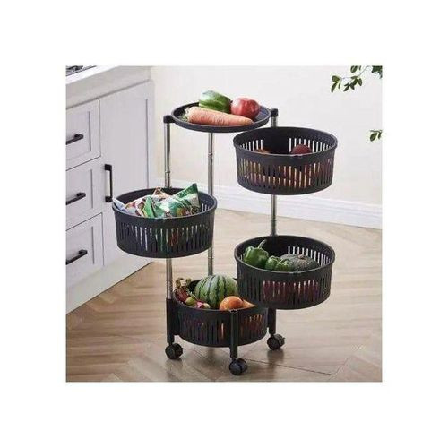 Four layer rotating fruit rack