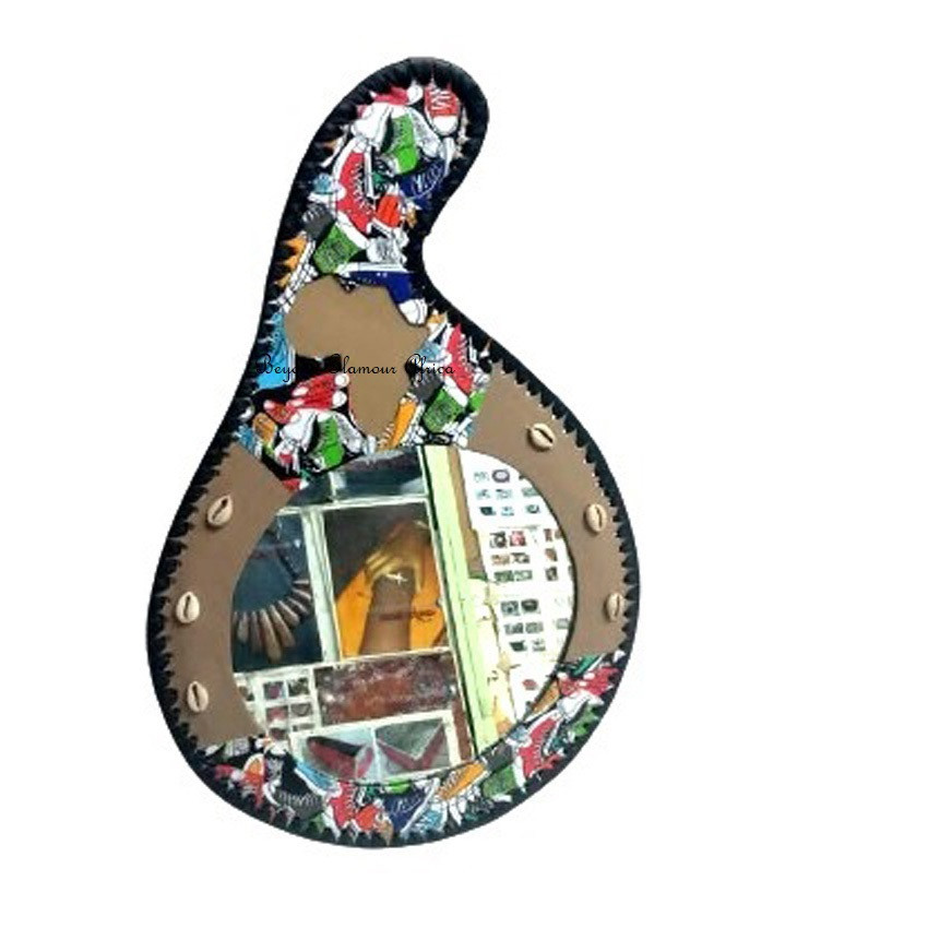 Brown Leather Bound Customized mirror