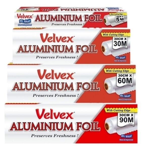 Velvex Aluminium Catering Foil 45cm(w)x30m(l)