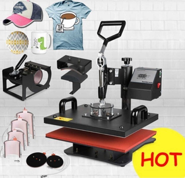 Semi-Automatic 8 In 1 Combo Multi Function Heat Press Machine