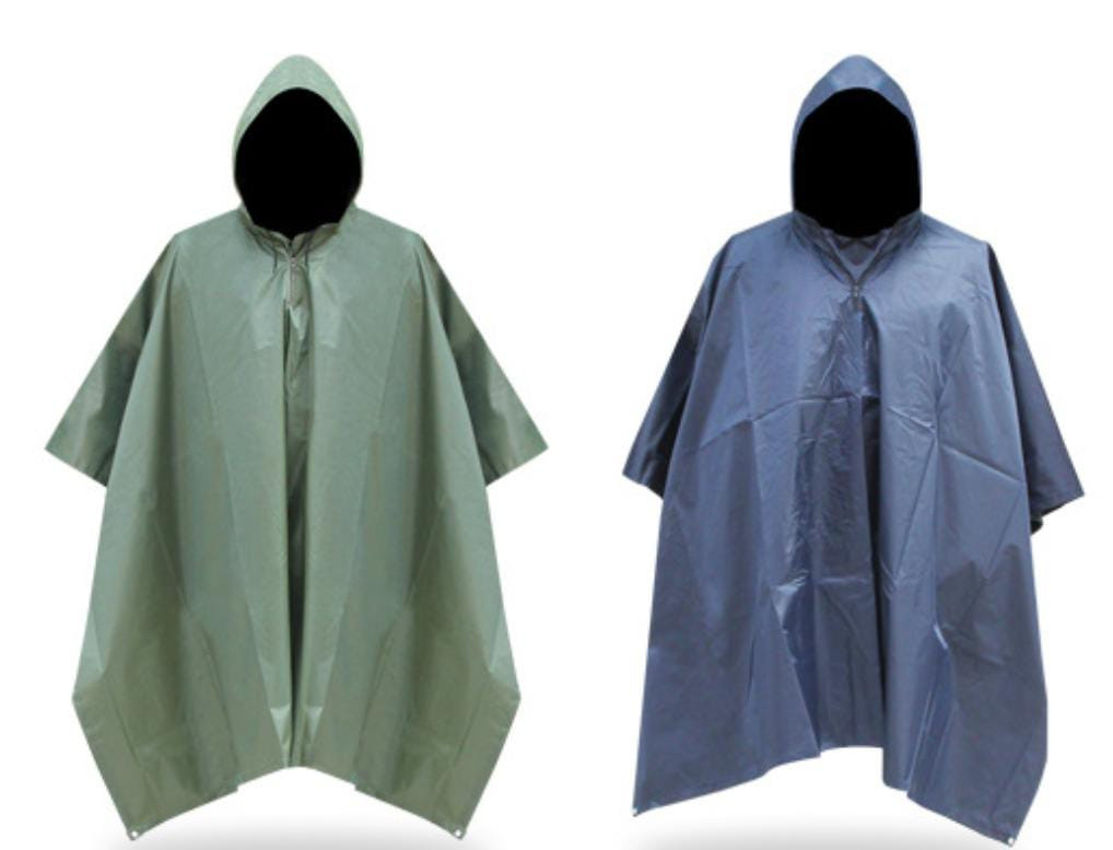 Military Rain Poncho,  RainCoat Outdoor Waterproof Lightweight