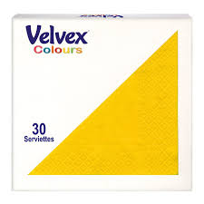 Velvex Deep Colour Sunshine Yellow Serviettes 38cm