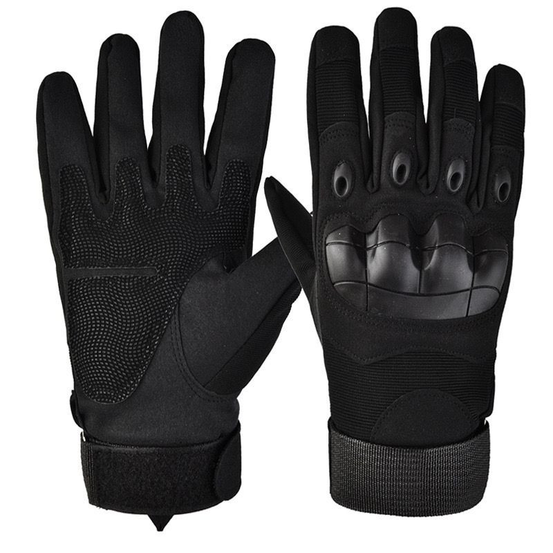 Gym, bikers high quality Full finger Gloves Black