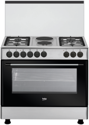 BEKO 90CM FREESTANDING COOKER: GE12121 DX