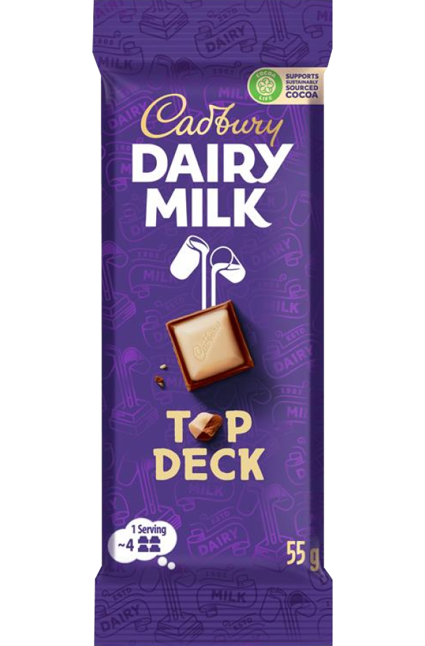 Cadbury Top Deck Moulded Chocolate 55Gx 18