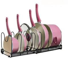 Pan,pot,lid, adjustable and detachable storage rack