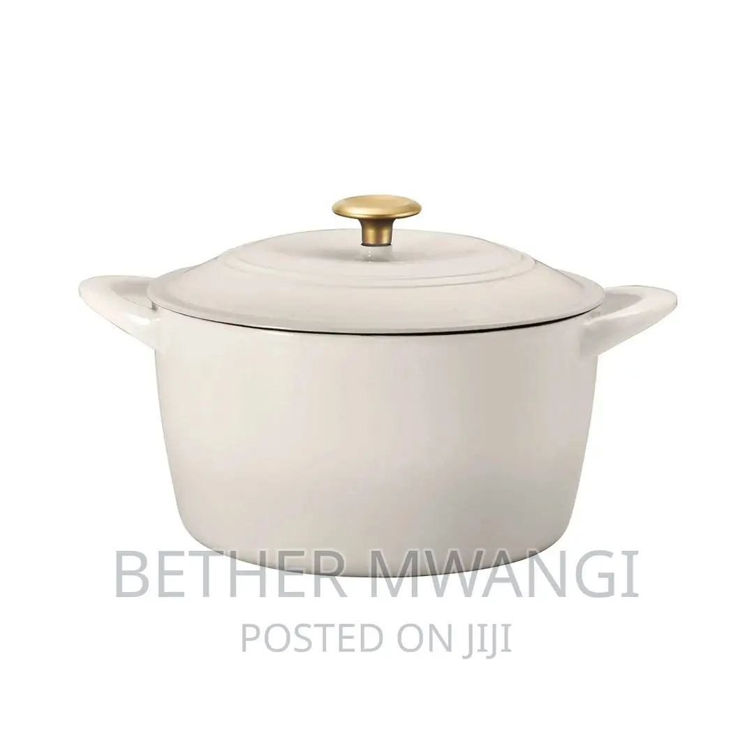 6.6 LTRS Cast Iron Tramontina Dutch Oven With Gold Knob