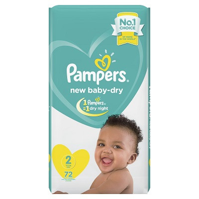 Pampers Baby Dry Size 2 Mini 3-6Kg 62 Pieces