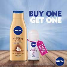 Nivea Nourishing cocoa body lotion 400ml/ Pearl & Beauty Roll-on for Women 50ml