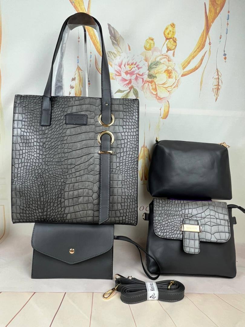 Fashion 4 In 1 Handbag Women Bag Ladies Purse Tote Hobo Bag Female Crossbody Bag Messenger Shoulder Bag Sling Wallet Satchel