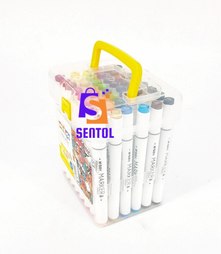 48 Colors Double Tipped Art Markers in Carrying