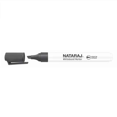 Nataraj White Board  Marker Chisel Tip 2-5mm-Black (12 Pcs in a Box)