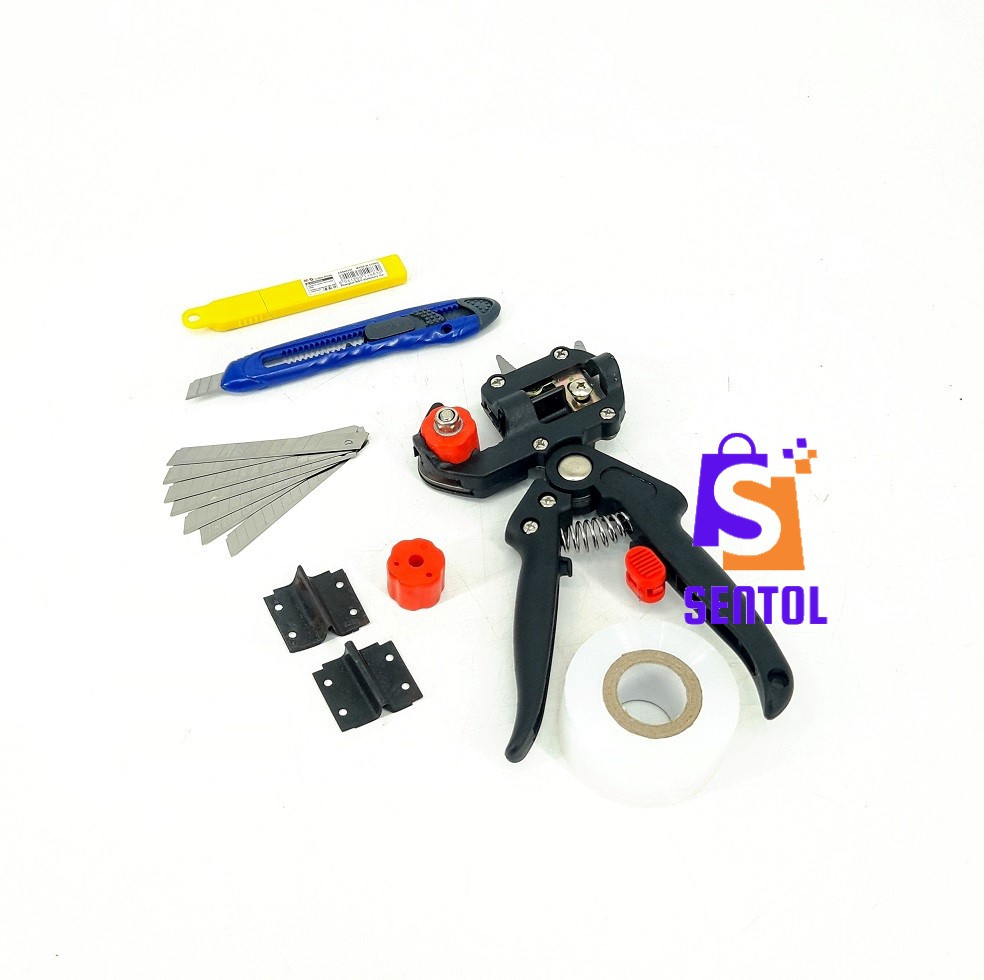 Professional Grafting Tool Kit With Grafting Tape, Utility Knife And Utility Blades