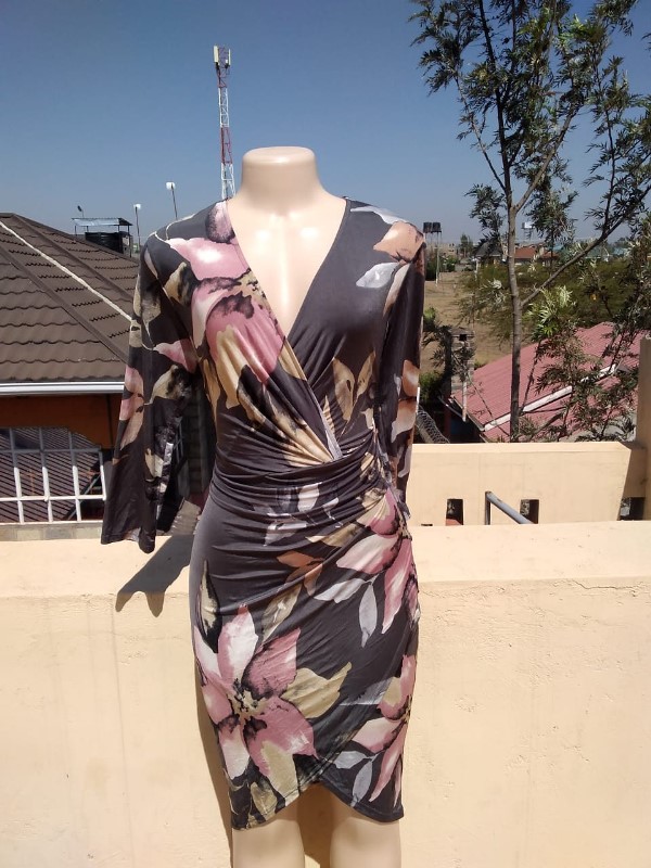 Floral overlap dress