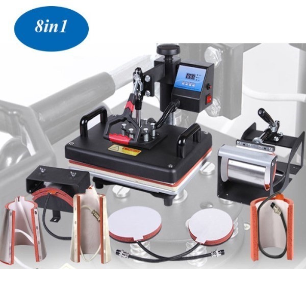 Heat Press Machine Mug T-shirt Printing Machine Sublimation 8 in 1 Combination Heat Transfer Machine