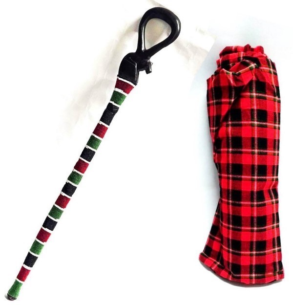 Kenya  Beaded walking stick with shuka