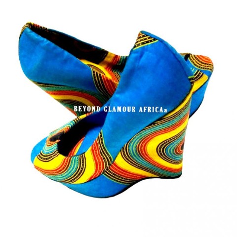 Womens Ankara Wedges