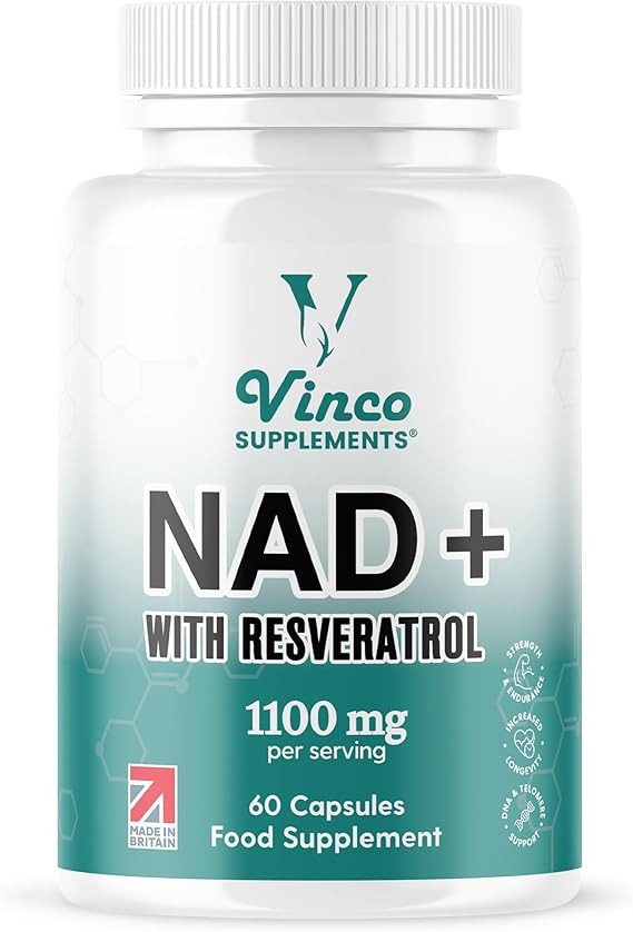 NAD + Trans-Resveratrol 1100mg, with Black Pepper 50mg (60s)