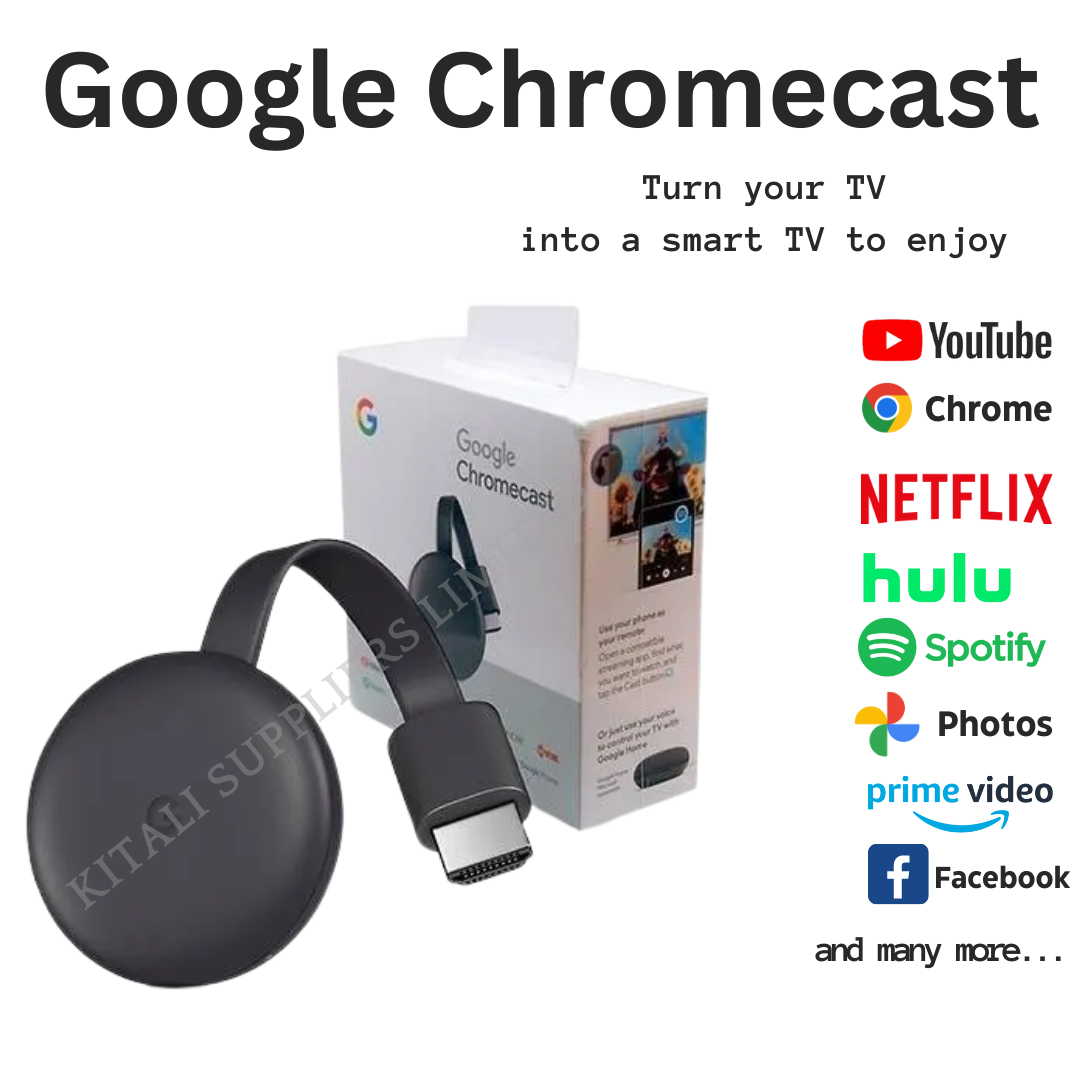 Google Chromecast - Streaming Device with HDMI Cable