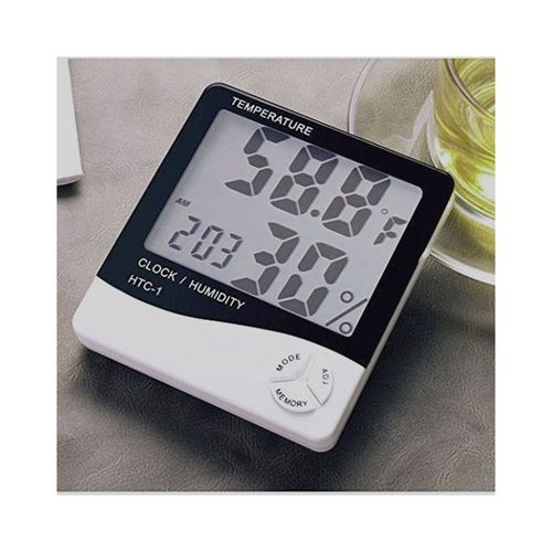 Htc Electronic Digital Thermometer And Hygrometer With Clock HTC-1