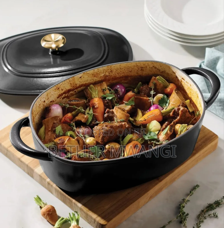 Tramontina (6.6 Litres) Oval Enamelled Cast Iron Dutch Oven