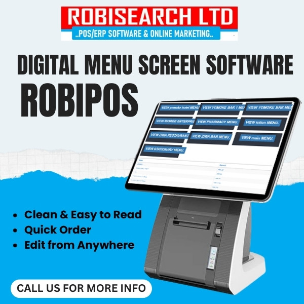 DIGITAL MENU SCREEN SYSTEM
