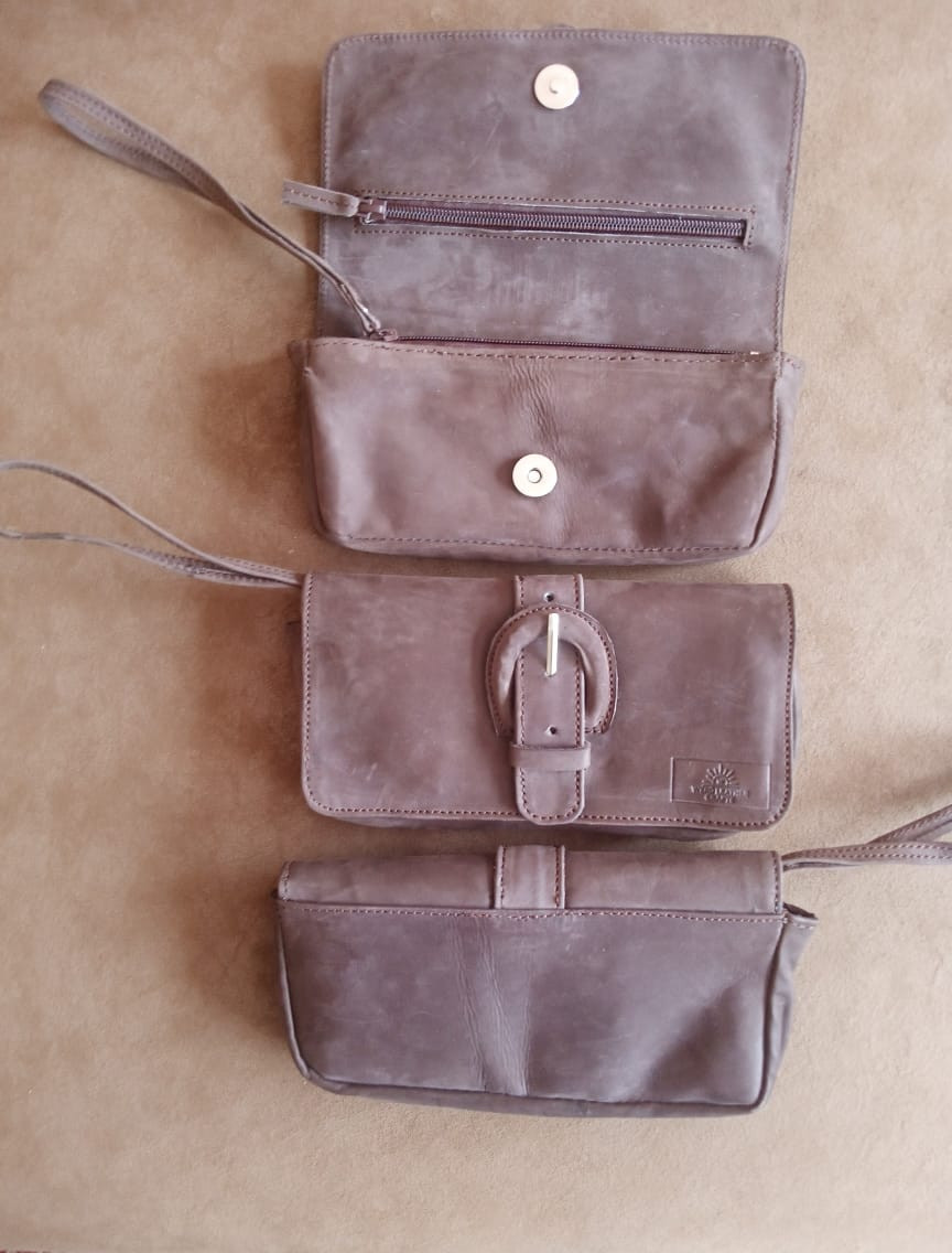 Pure Leather Wrist Bag for ladies