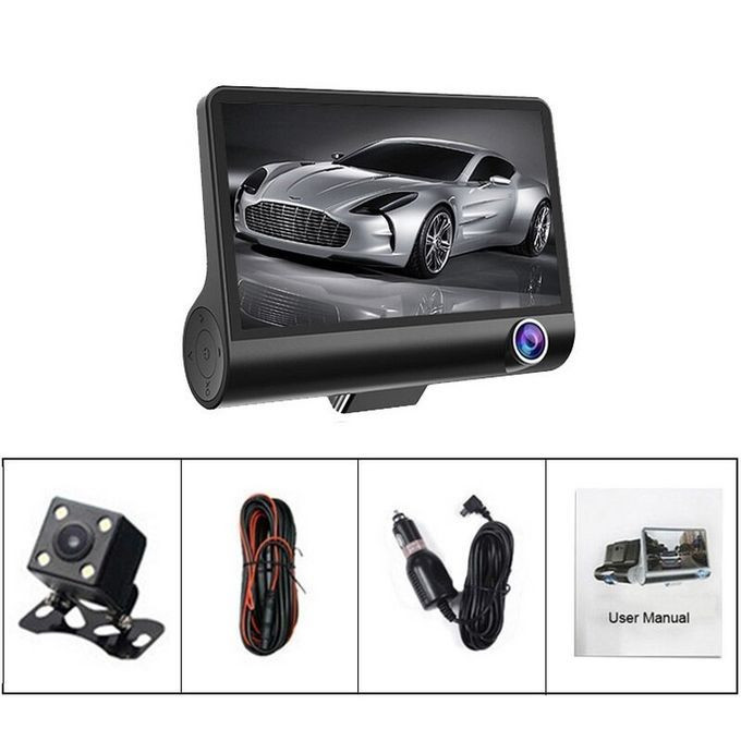 3 Camera Dashcam (Reverse,Front & In-Car Camera 1080P HD)