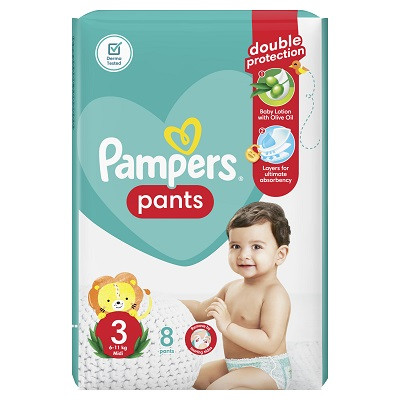 Pampers Pants Size 3 Midi 6-11Kg 8 Pieces