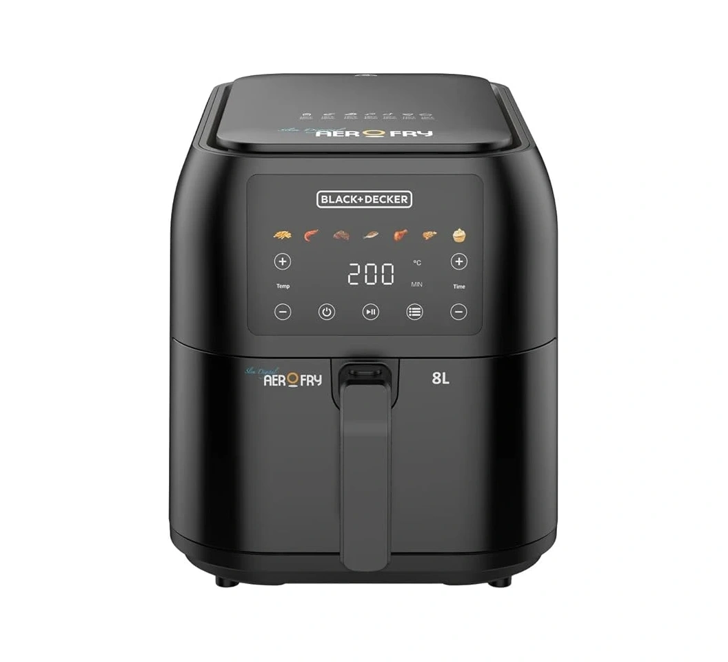 BLACK+DECKER SAF80-B5 Digital Airfryer 8L - Black