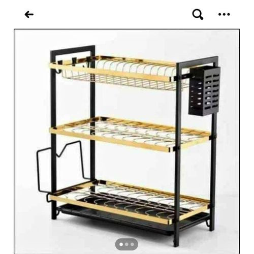 3 TIER GOLDEN DISHRACK
