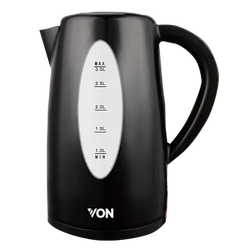 Von VSKL03BNK Cordless Kettle , 3L - Black