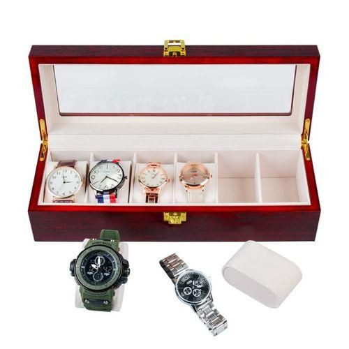 6 Slots Wooden Watch Display /Watch organizer