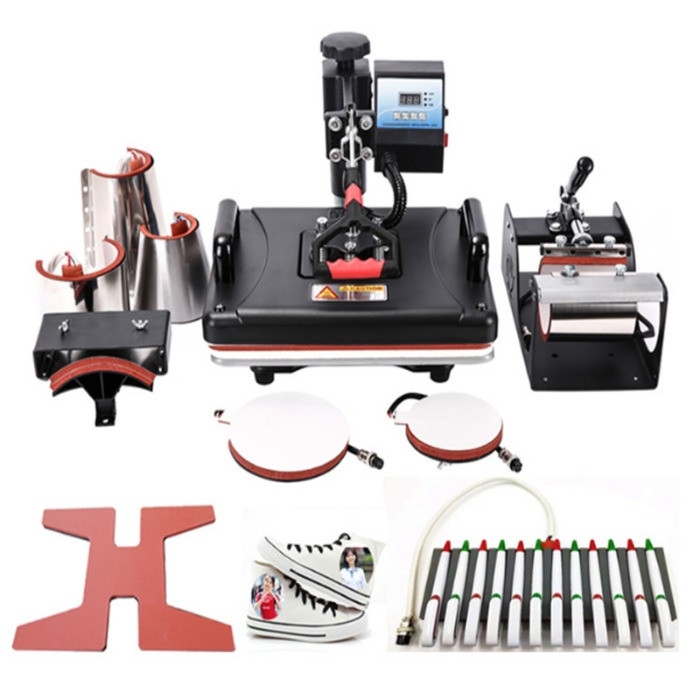 10 in 1 Combo Heat Press Machine Sublimation Heat Press Heat Transfer Machine For T shirt Plate Mug Shoe Pen Cap Phone Case