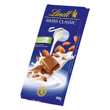 Lindt Swiss C Milk With Almond 12x100GM