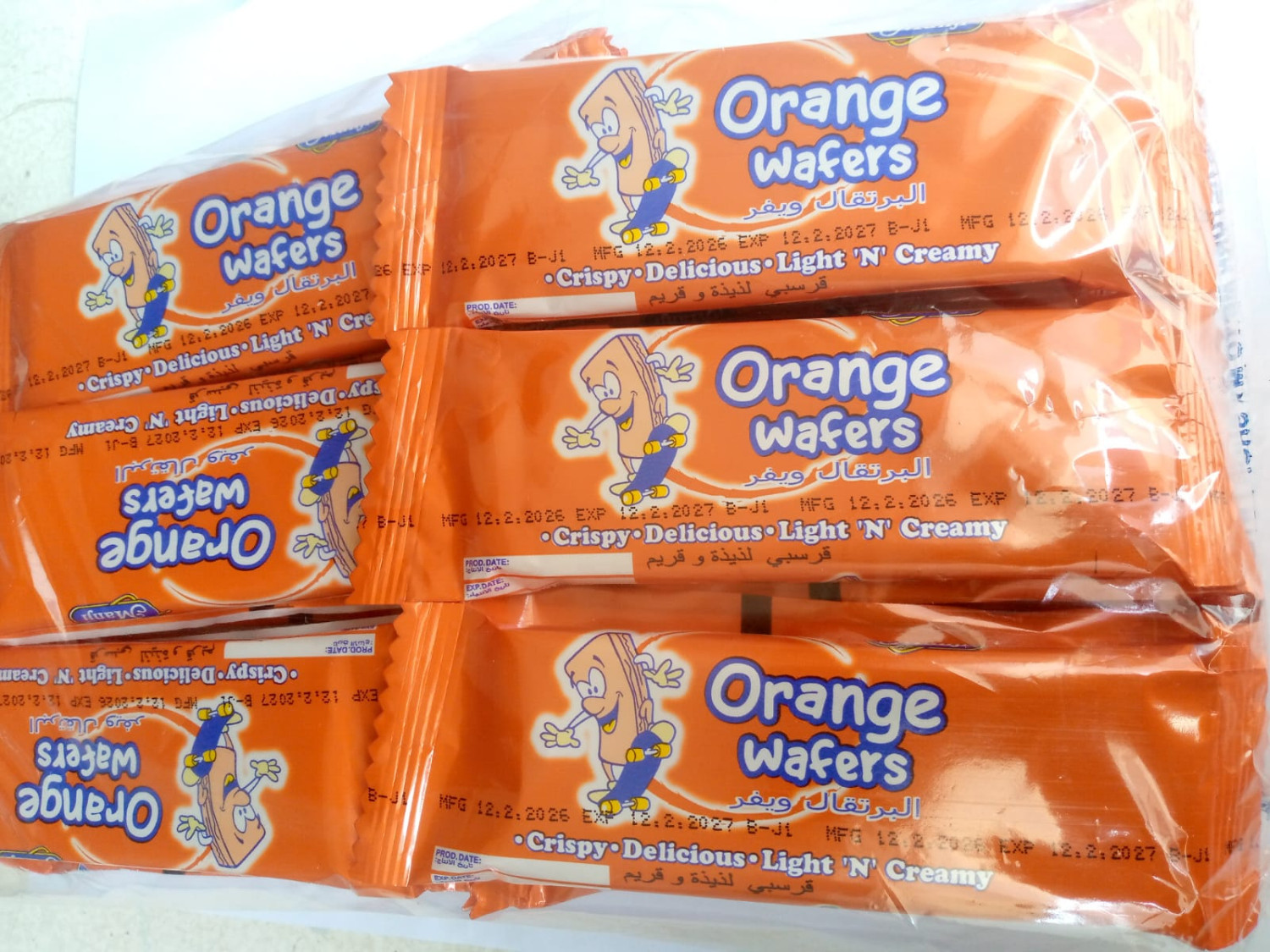 Manji Orange Wafers 15g