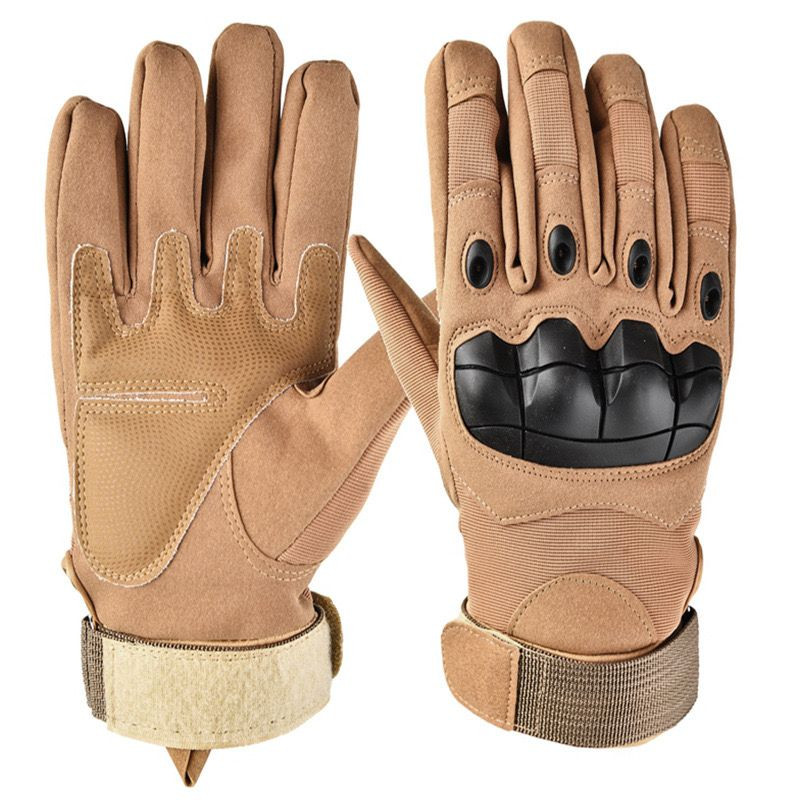 Gym, bikers high quality Full finger Gloves Brown
