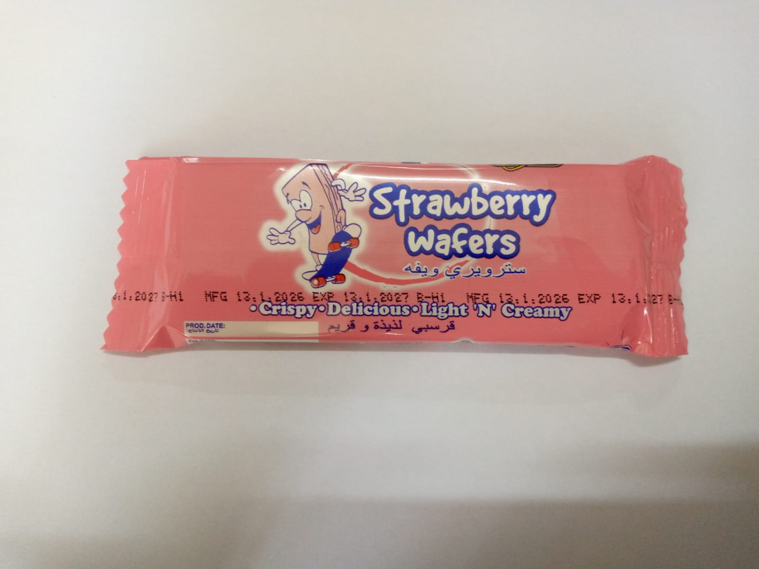 Manji Strawberry Wafers 15g
