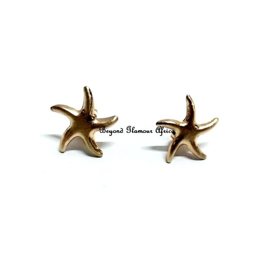Womens Gold Plated Star earrings