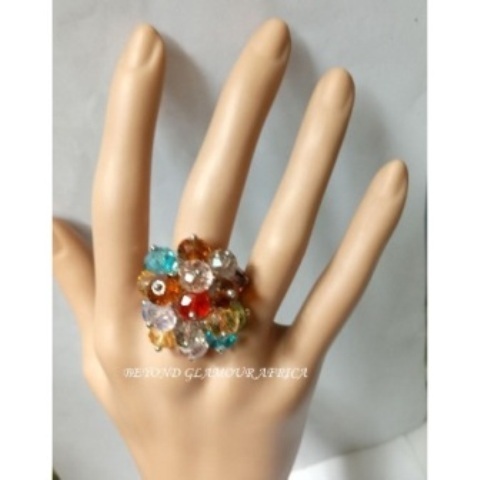 Ladies Multi Color Crystal Ring