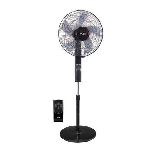 Von VSNJ6622K 16" Floor Standing Fan, Remote - Black