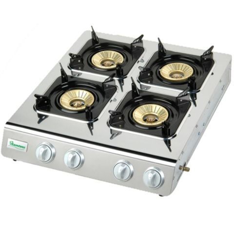 Ramtons Gas Cooker 4 Burner Stainless Steel- Rg/541