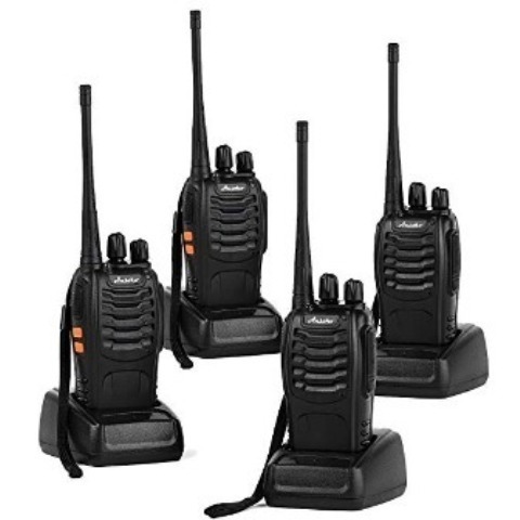 BaoFeng BF-888S Walkie Talkie 2pcs in One Box with Rechargeable Battery Headphone Wall Charger Long Range 16 Channels Two Way Radio (2pcs radios)