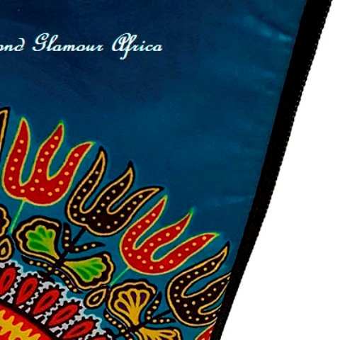 Blue Ankara  accessories pouch