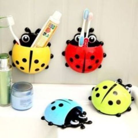 Suction Lady Bird Tooth Brush Holder