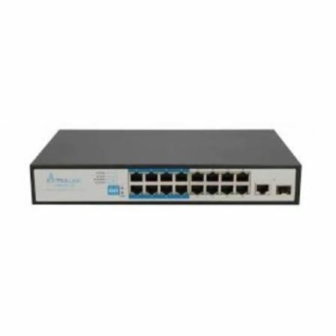 Extralink Virtus 16-port 10/100Mbps Unmanaged PoE Switch
